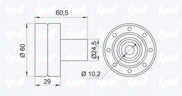 IPD 15-0357 Deflection/Guide Pulley, timing belt